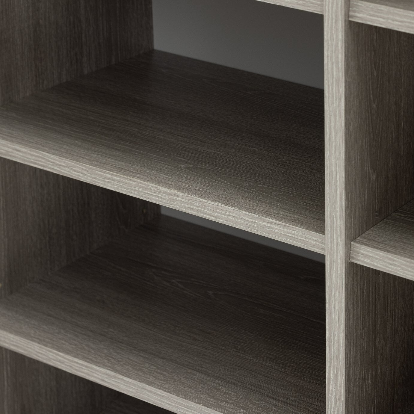 Brisbane 2 Door Shoe Storage Cabinet - Grey & Oak