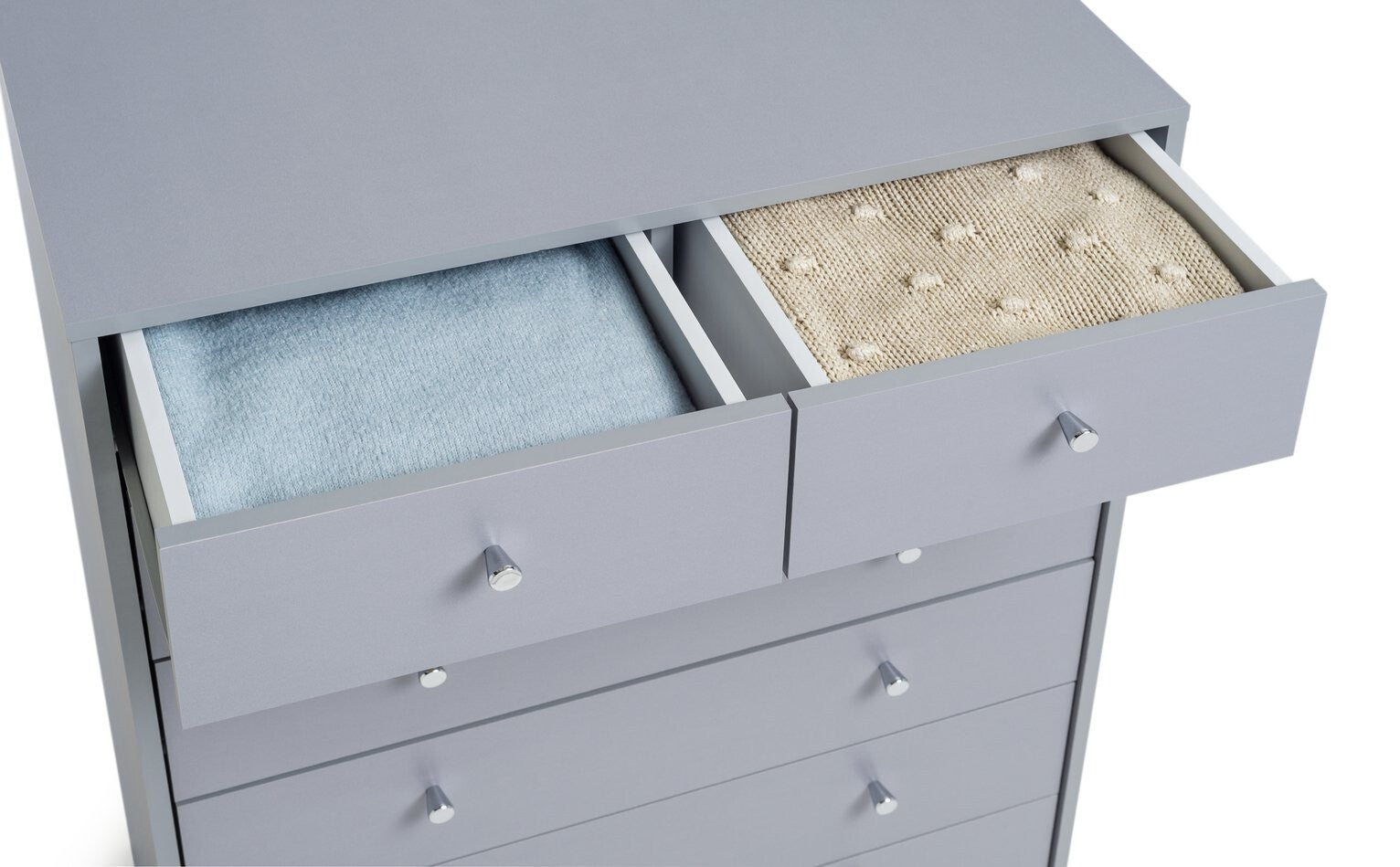 Malibu 5+2 Drawer Chest - Grey  ( B Grade )