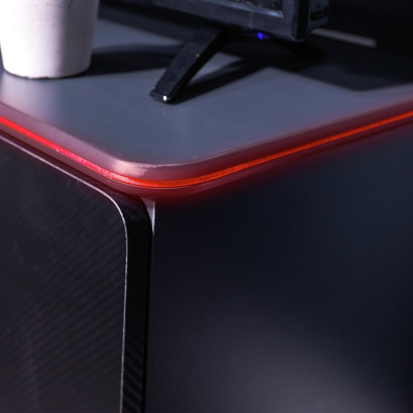 X Rocker Carbon Tek Media Unit - Grey And Red