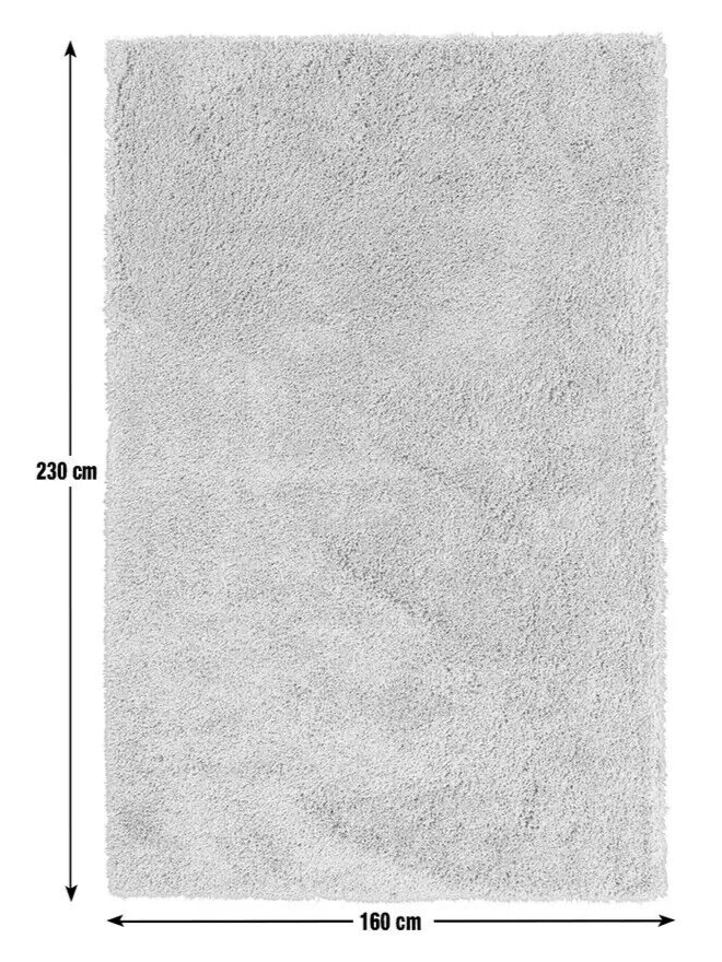 Habitat Noodle Shaggy Plain Rug - Grey - 160x230cm