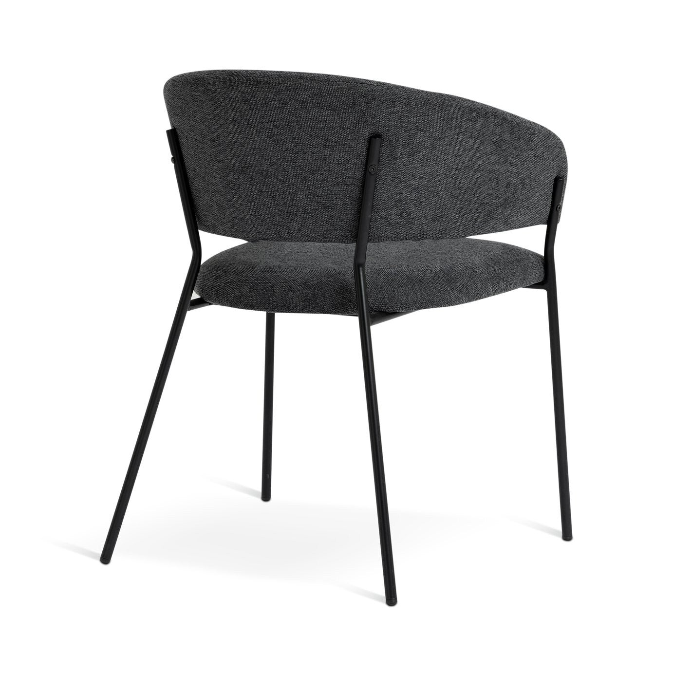 Habitat Sawyer Pair of Fabric Dining Chairs - Charcoal