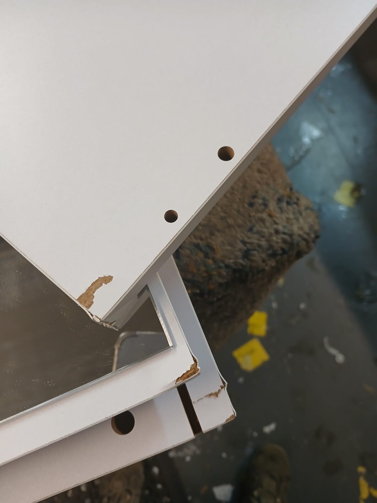 Prime Mirrored Narrow Tallboy - White ( B Grade )