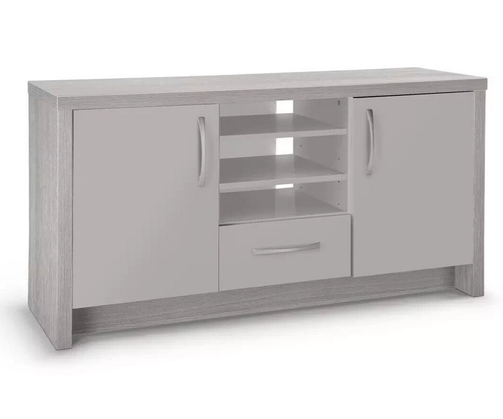 Venice 2 Door 1 Drawer Low Sideboard - Grey