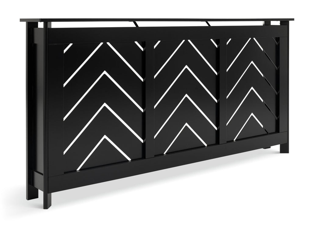 Habitat Chevron Large Radiator Cover - Black ( B GRADE 60900 )