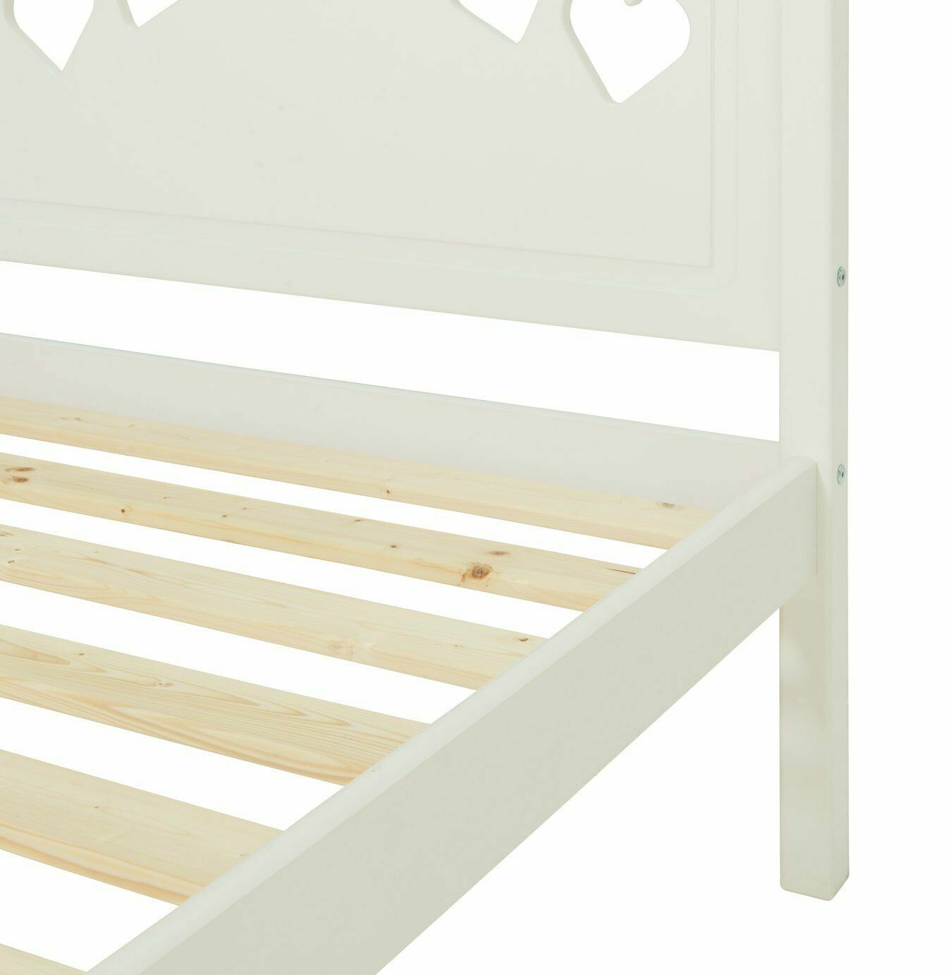 Mia Single Bed Frame - White | Bedroom Furniture for Kids or Guest Room Sleep