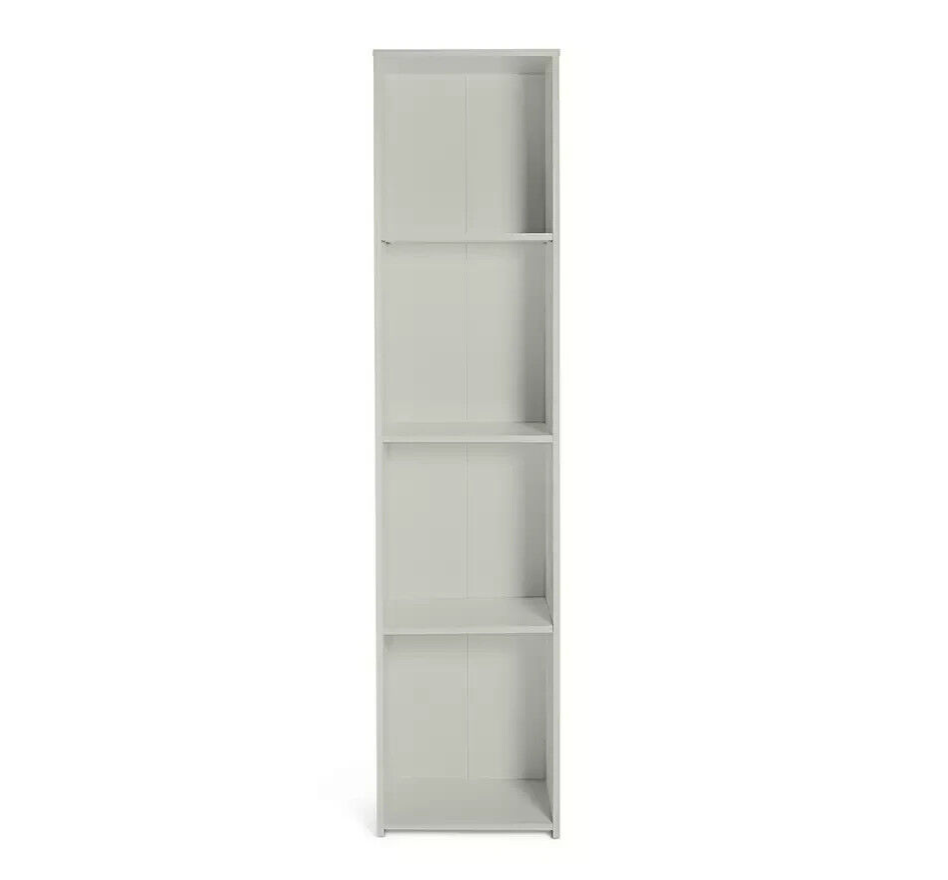 Malibu Narrow Wood Effect Bookcase - Grey