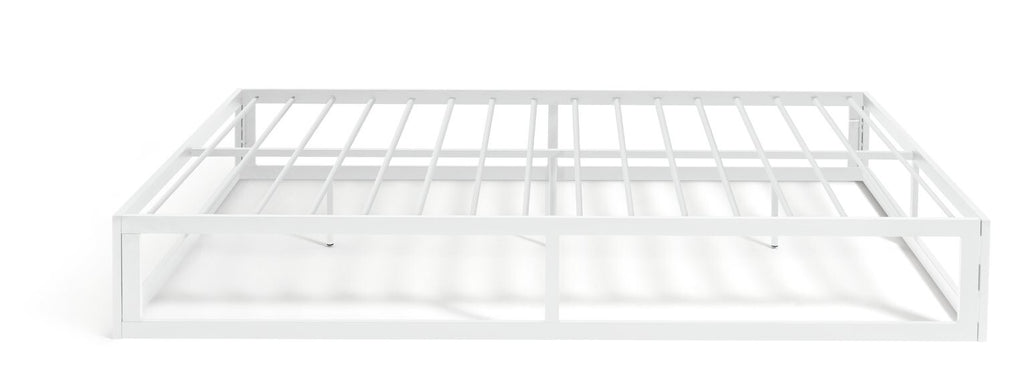Home Platform Small Double Metal Bed Frame - White