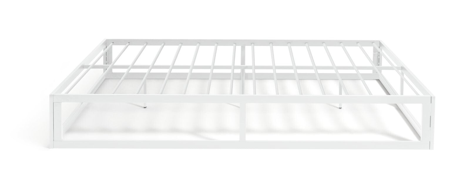 Home Platform Small Double Metal Bed Frame - White