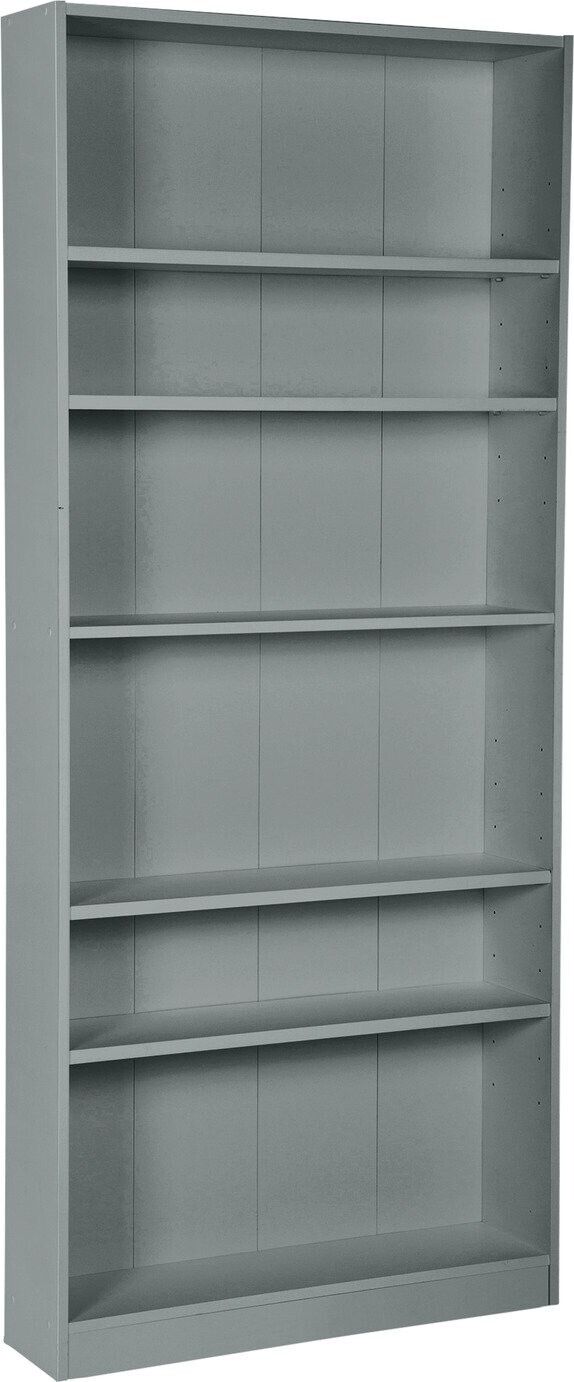 Home Maine Bookcase - Grey | Modern Tall Storage Shelf for Books Living Room