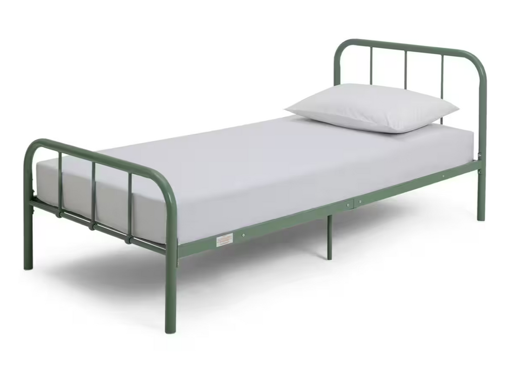 Charlie Single Metal Bed Frame - Green