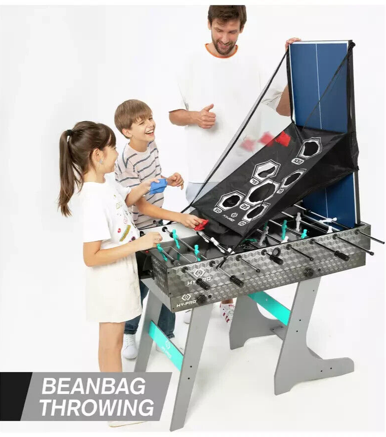 Hy-Pro 8 in 1 Folding Multi Games Table | Football Pool Table Tennis Kids Game