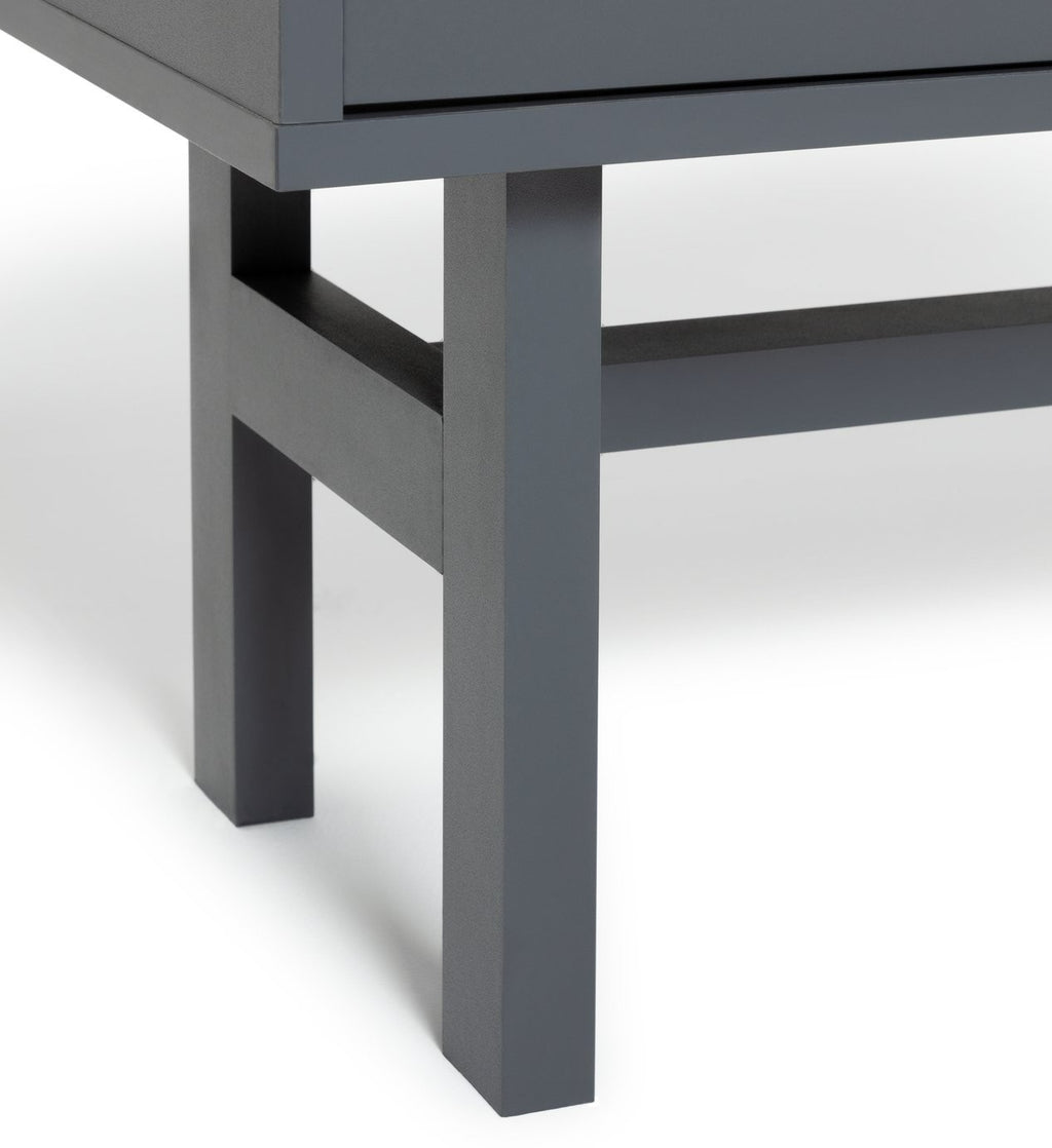 Jadon 2 Door Glass Display Cabinet - Dark Grey | tall glass cabinet