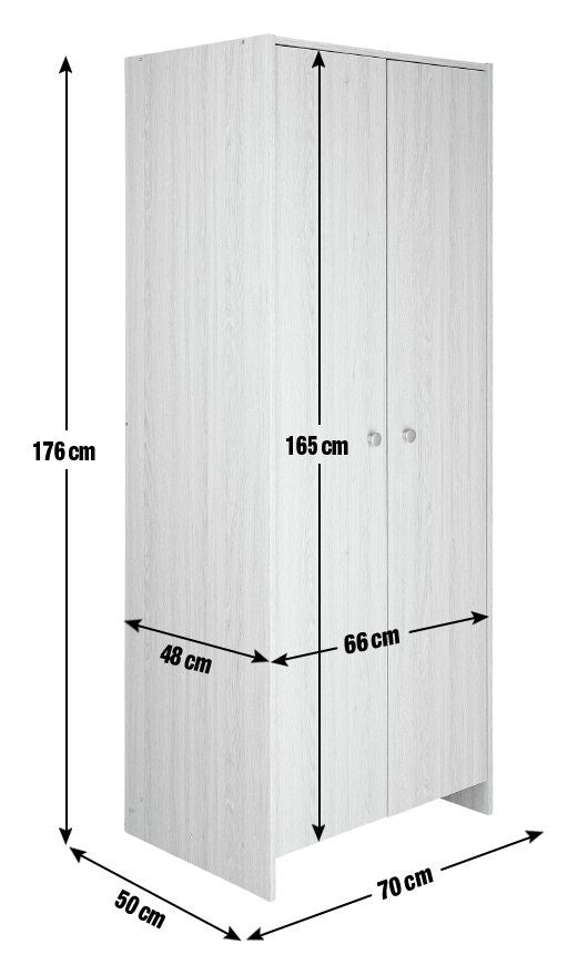 Seville 2 Door Wardrobe - Oak Effect ( B Grade )