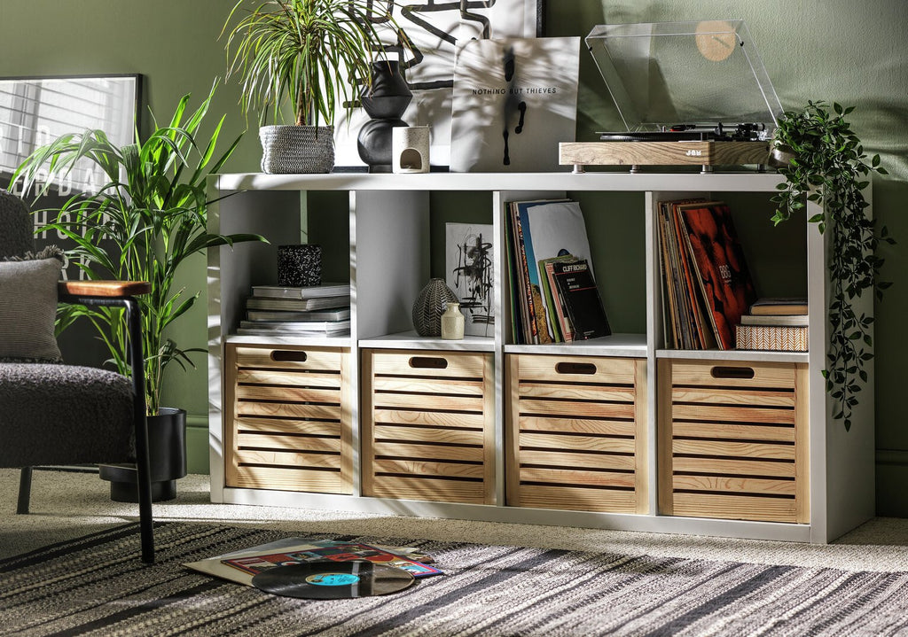 Habitat Squares Plus 8 Cube Storage Unit - White | Modular Organizer Living Room