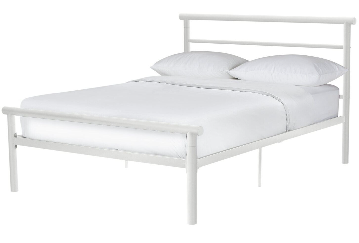 Avalon Small Double Metal Bed Frame - White