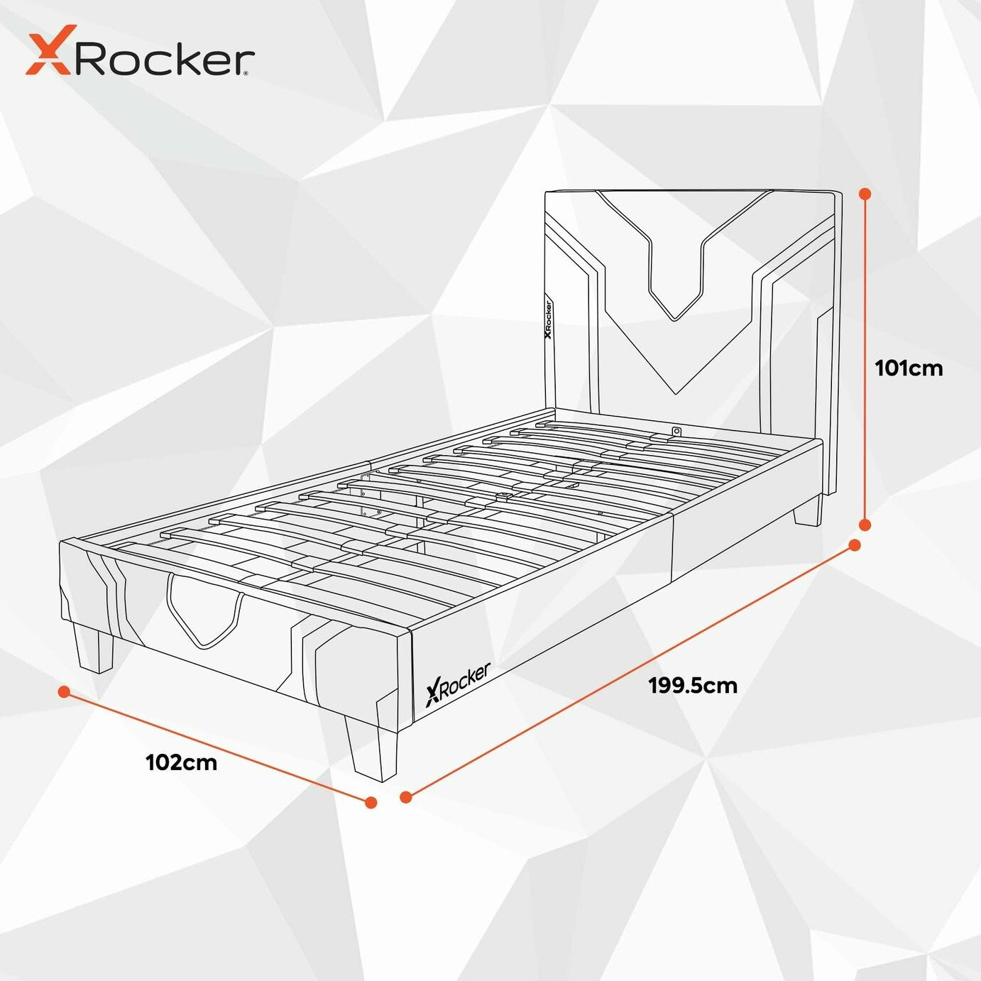 X Rocker Chromis Single Bed in a Box - Blue