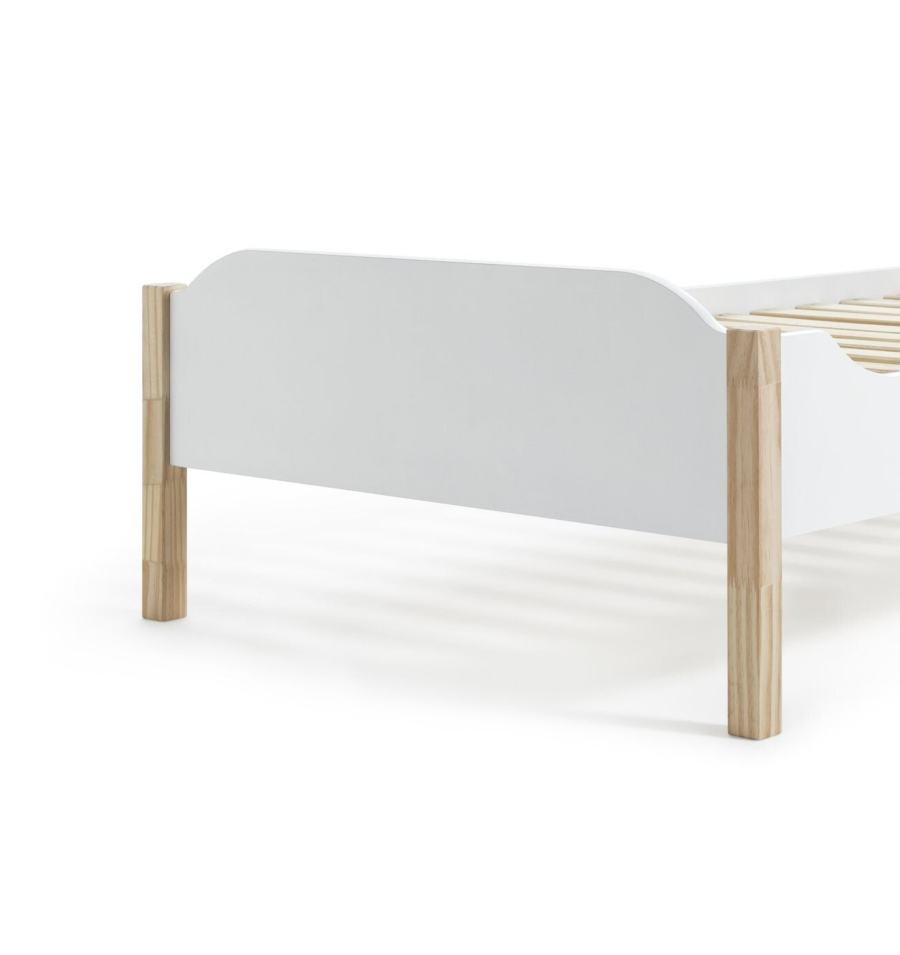 Habitat Nico Single Wooden Bed Frame - White & Pine