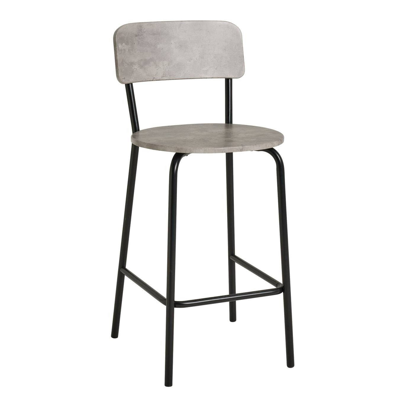 Home Crowe Grey Dining Table & 2 Grey Stools