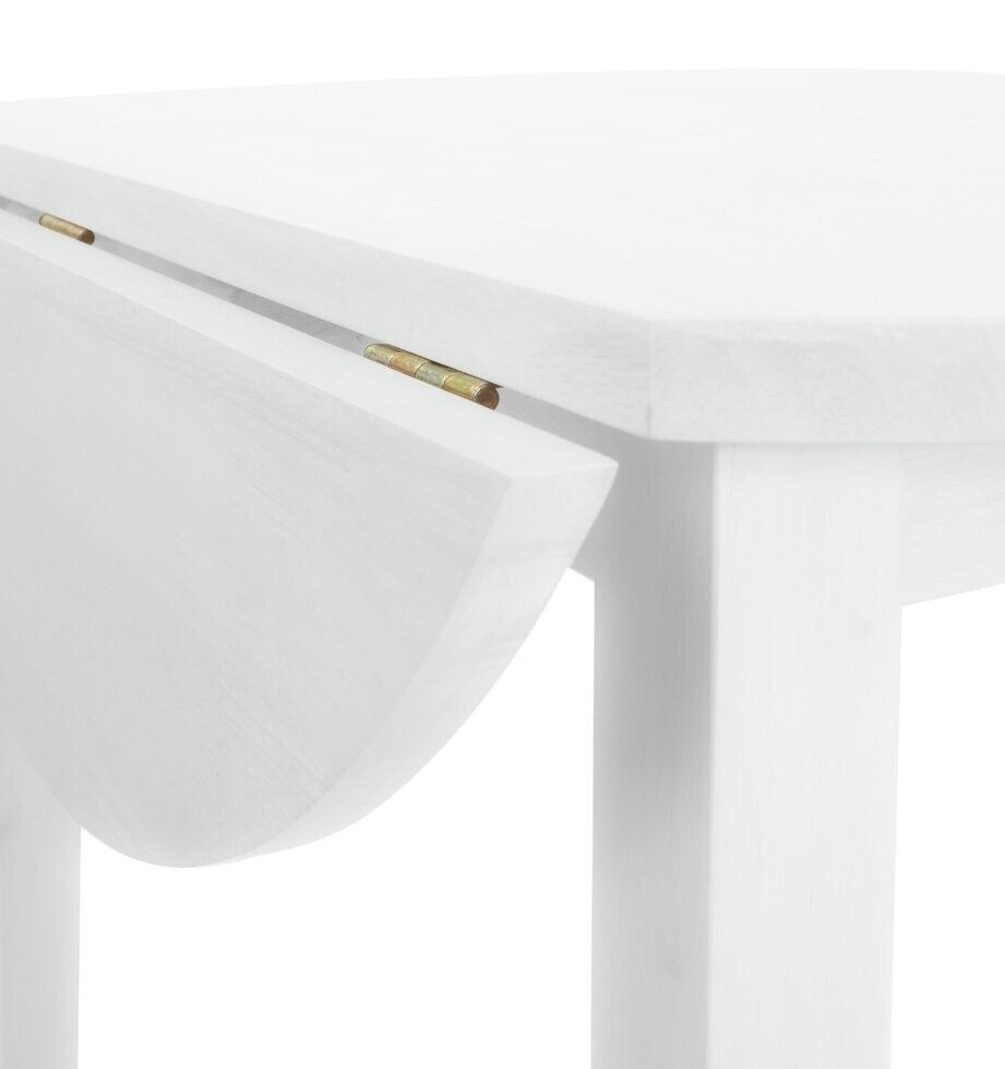 Home Kendal Solid Wood Dining Table & 4 White Chairs | Dining Set for Kitchen