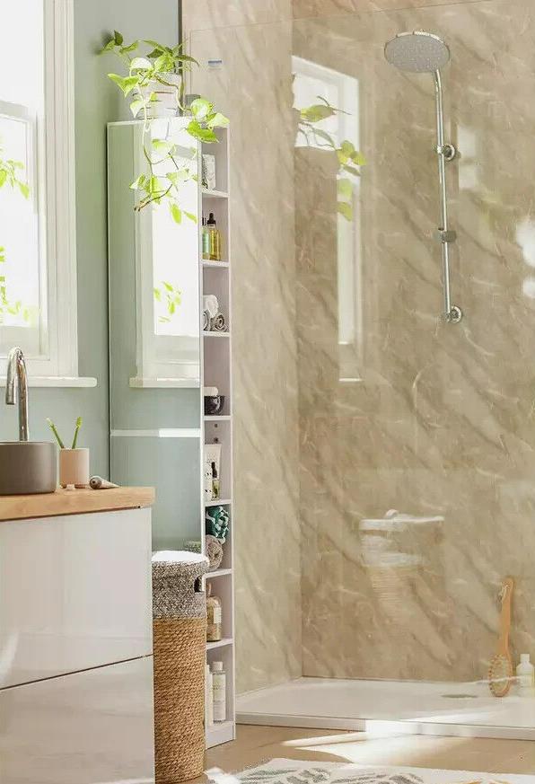 Prime Mirrored Narrow Tallboy - White ( B Grade )