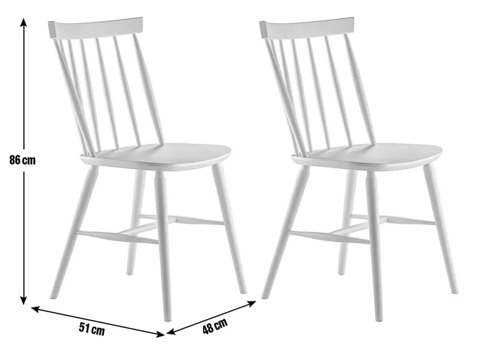 Habitat Talia Pair of Solid Wood Dining Chairs - Black