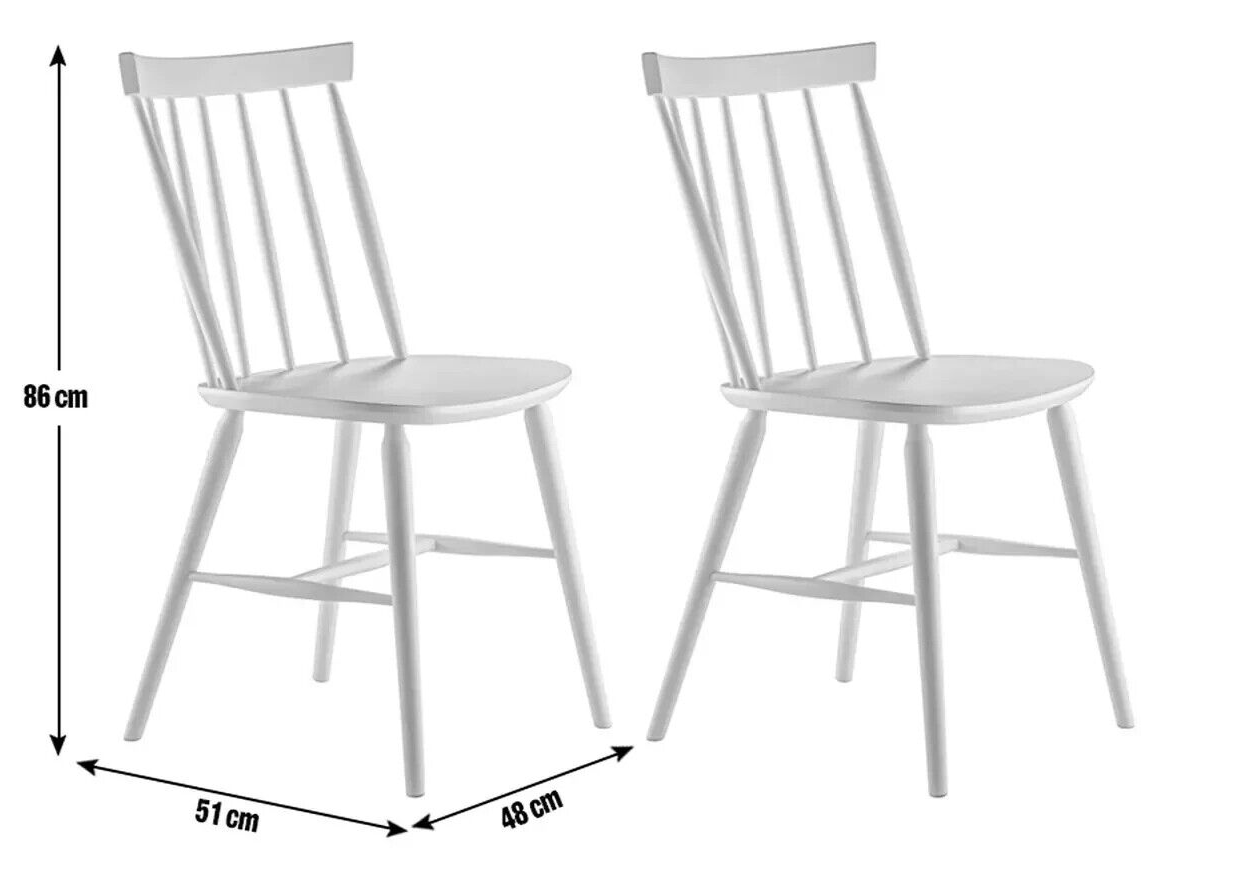 Habitat Talia Pair of Solid Wood Dining Chairs - Black