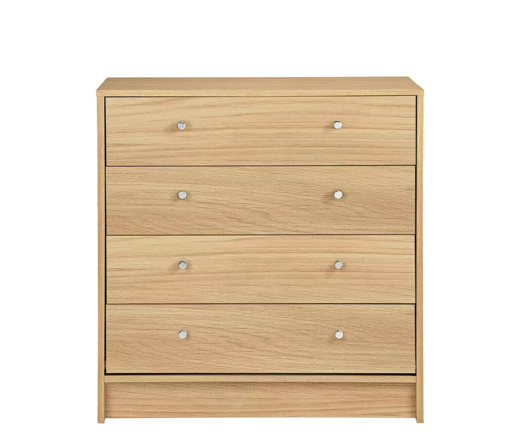 Malibu 4 Drawer Wide Chest - Beech Effect