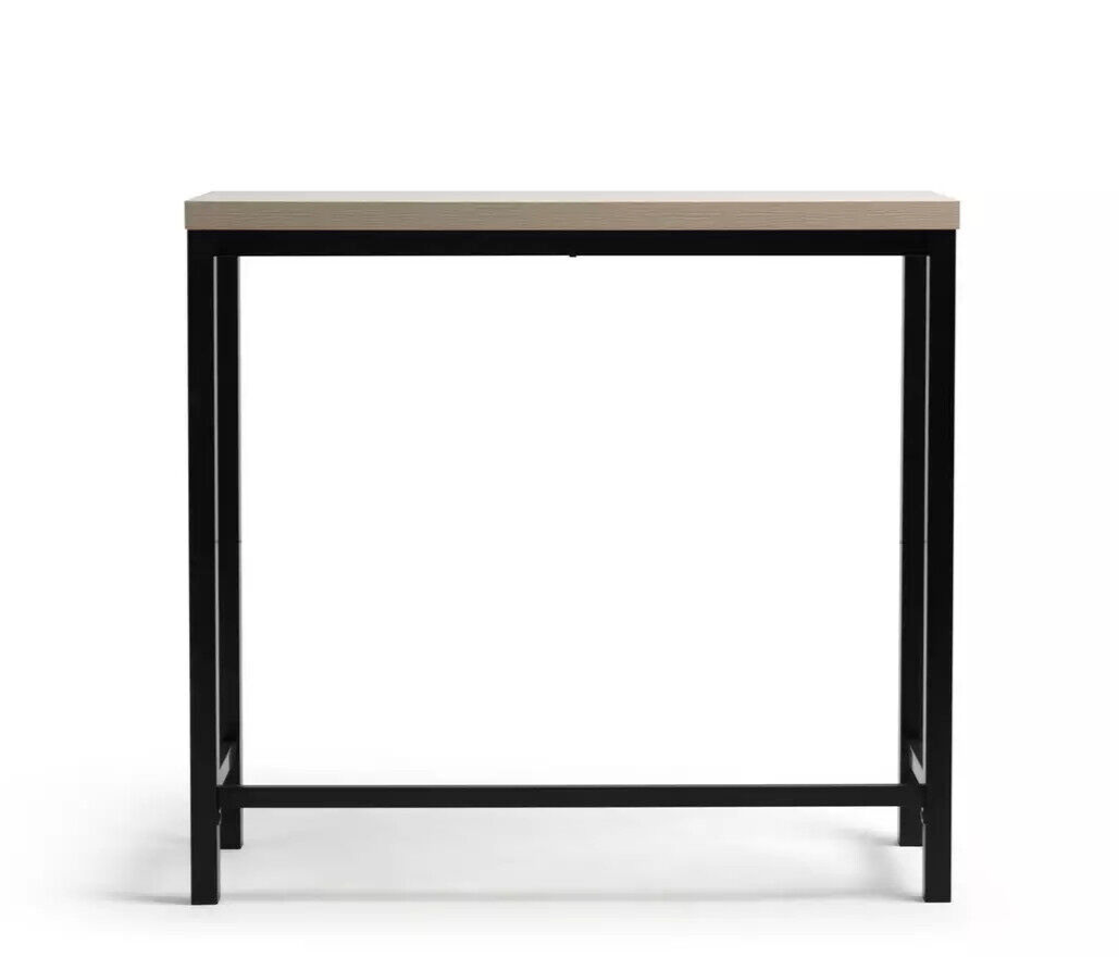 Habitat Zayn Metal 2 Seater Bar Table Black Birch | Breakfast Table