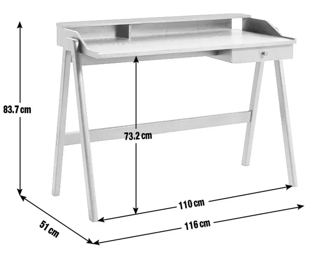 Habitat Ewell 1 Drawer Desk - Walnut