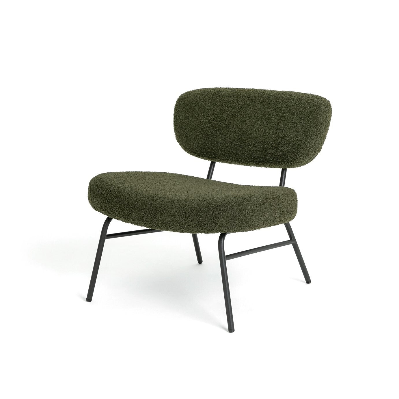 Habitat Cole Boucle Accent Chair - Khaki