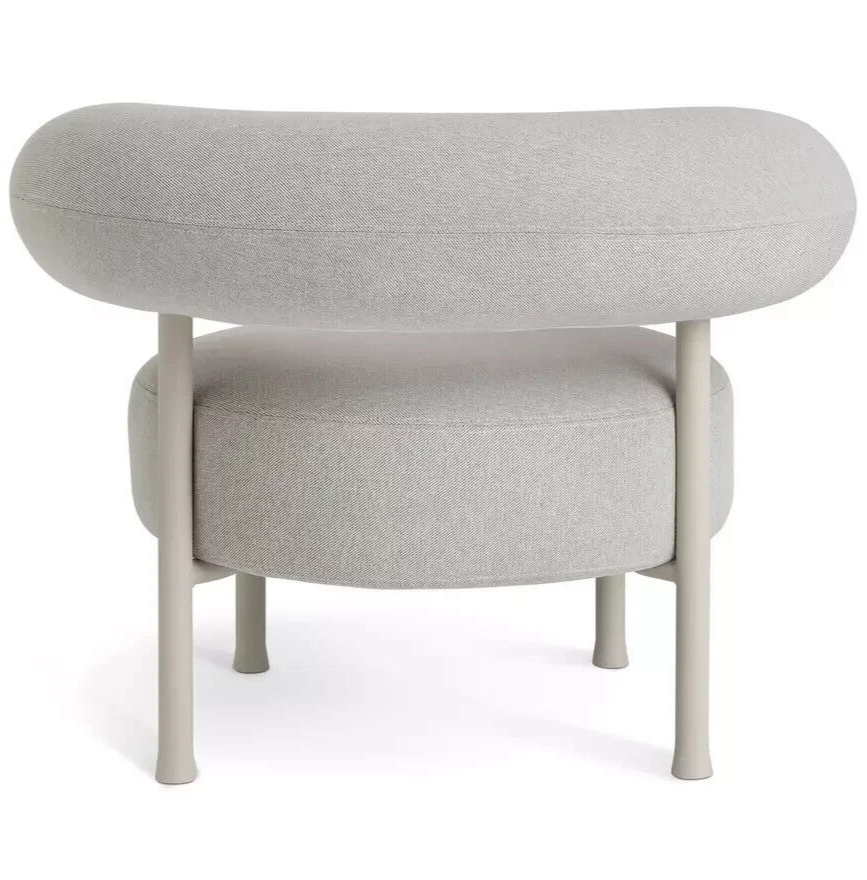 Habitat 60 Tuva Fabric Curved Chair - Grey