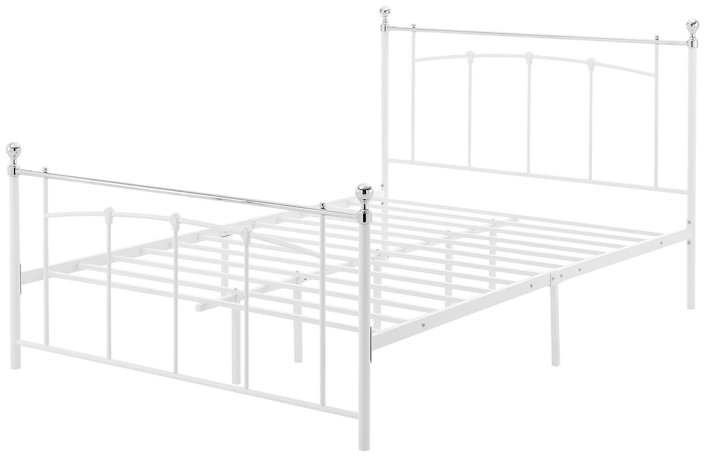 Yani Kingsize Metal Bed Frame - White