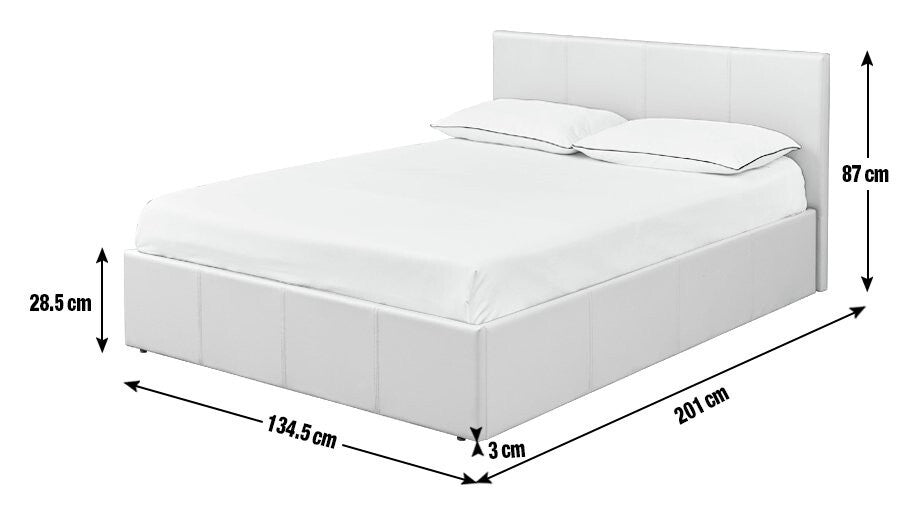 Lavendon Small Double Side Open Ottoman Bed-Black ( B Grade 52751 - 52752 )