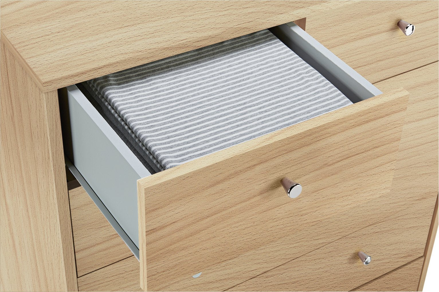 Malibu 5+2 Drawer Chest of Drawers - Beech Effect