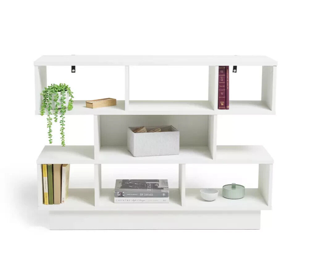Habitat Cubes Short Wide Bookcase - White