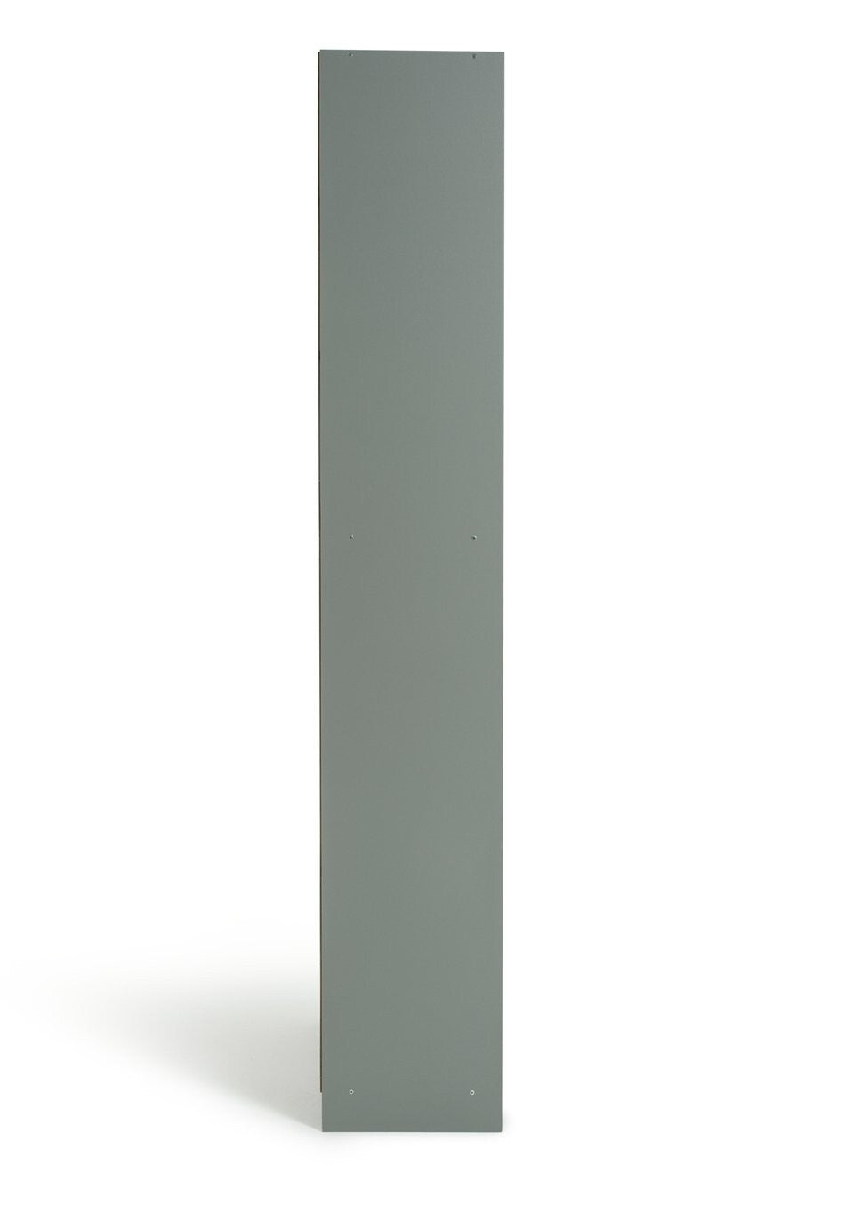 Maine Narrow 6 Shelf Bookcase - Shelving Storage Unit Display Cabinet - Grey