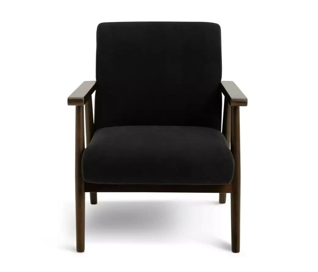 Watson Self Assembly Wood Accent Chair -Dark Grey