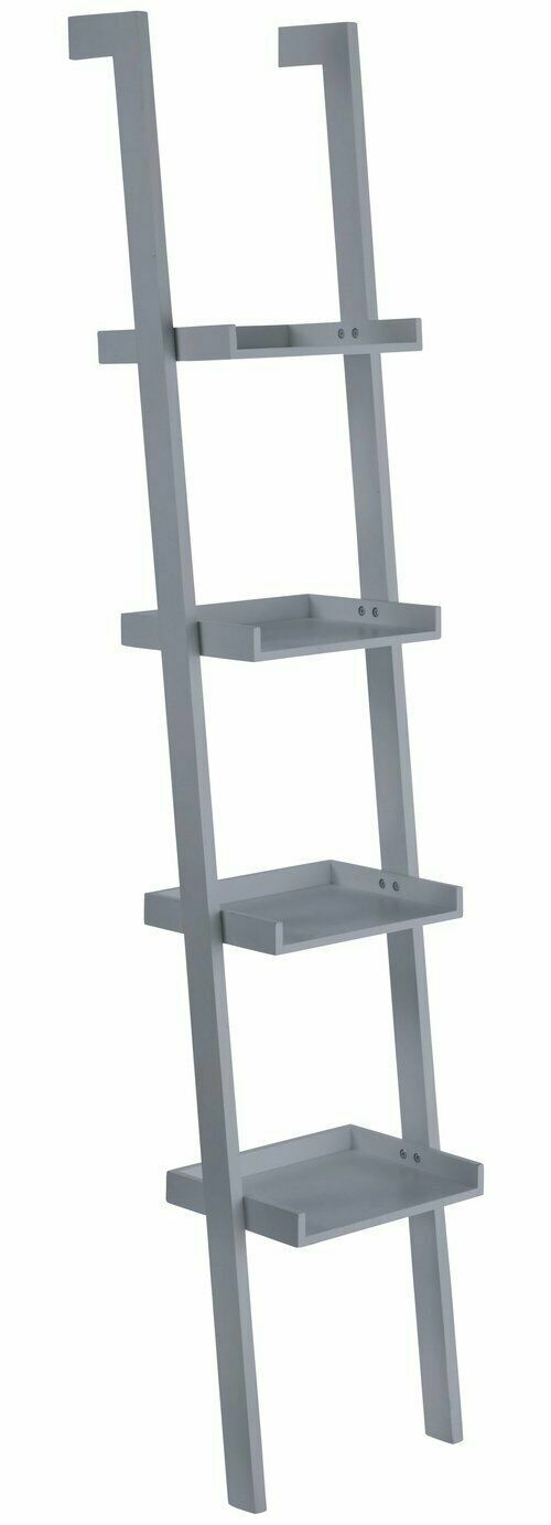 Jessie Narrow Ladder Shelf - Grey
