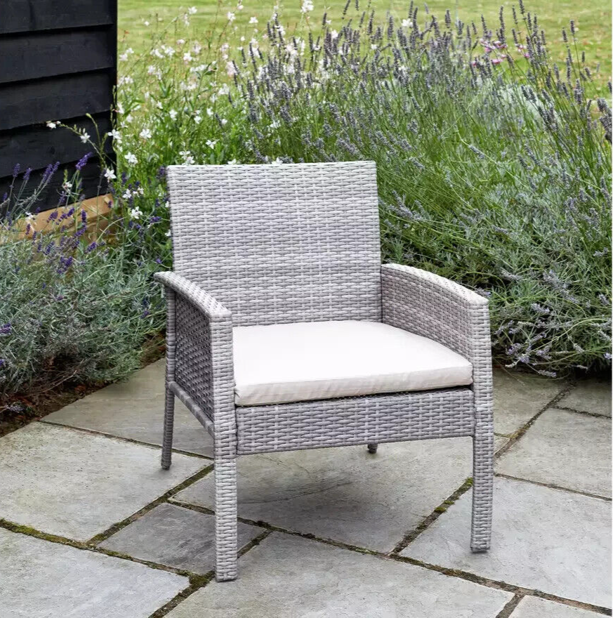 Home Lucia 4 Seater Rattan Effect Garden Sofa Set | Outdoor Patio Furniture