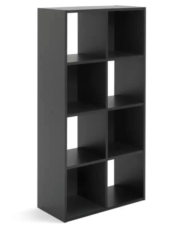 Home Squares 8 Cube Storage Unit Dark Grey | Organizer Shelf for Living Room