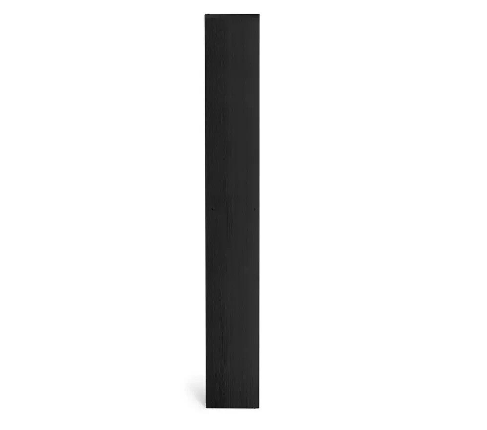 Malibu Narrow Wood Effect Bookcase - Black