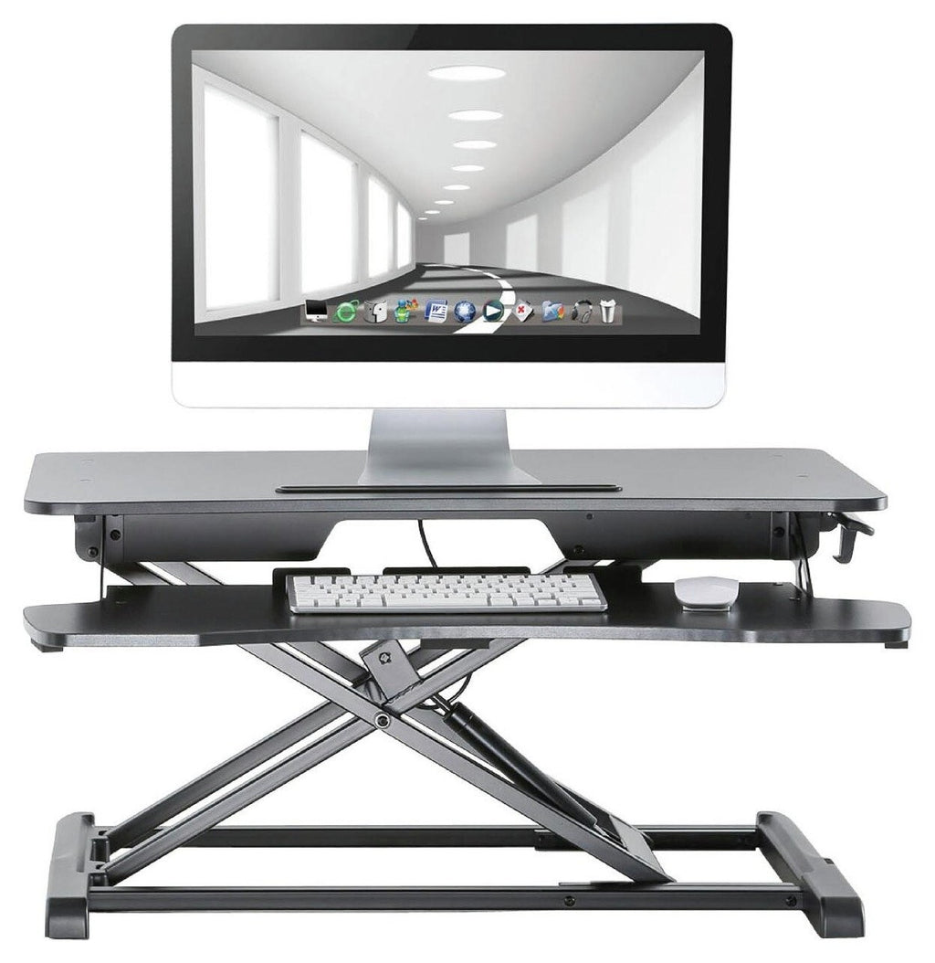 Proper AV Sit Stand Workstation 2 Tier - Black