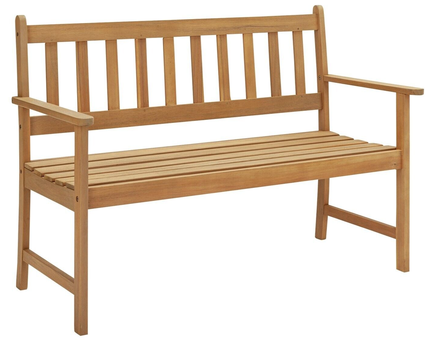 Newbury 2 Seater Wooden Garden Bench - Light Wood
