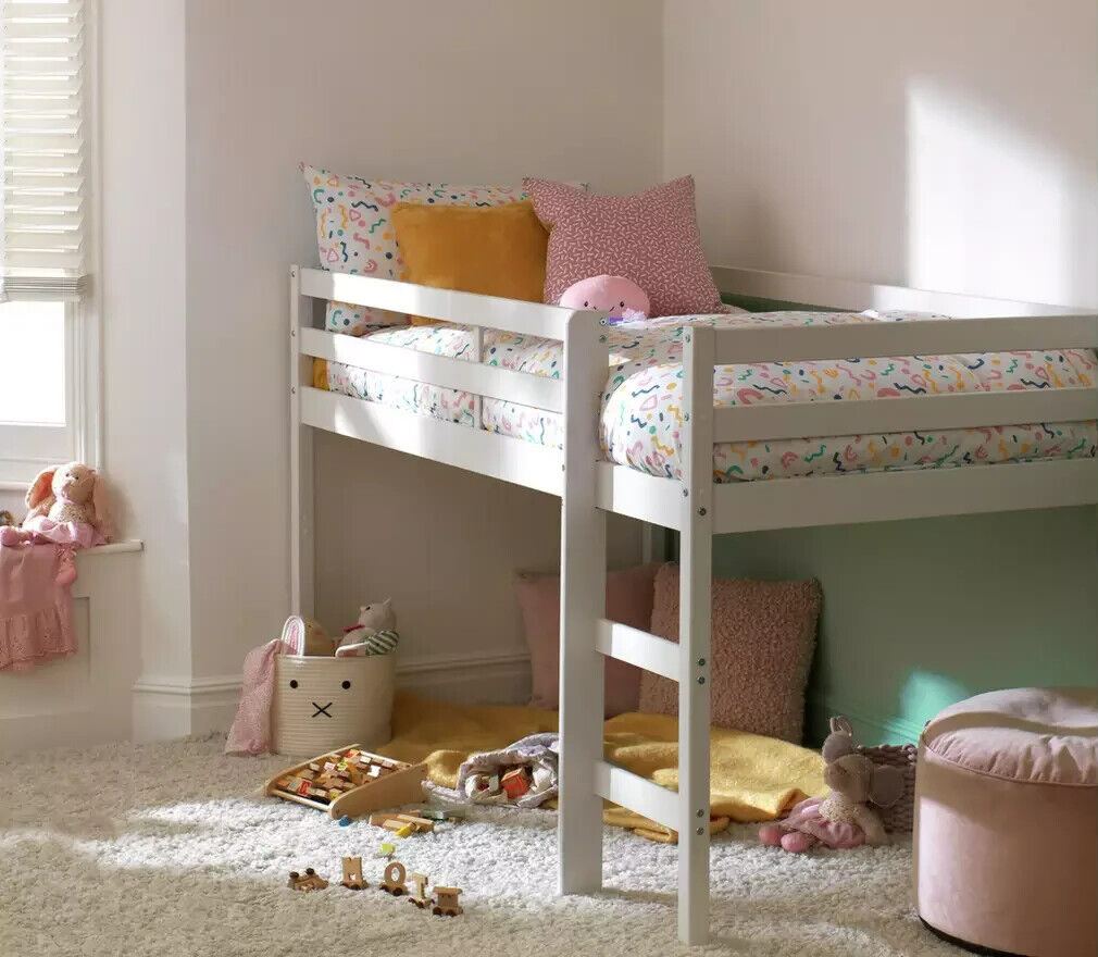 Kaycie Mid Sleeper Shorty Bed Frame - White