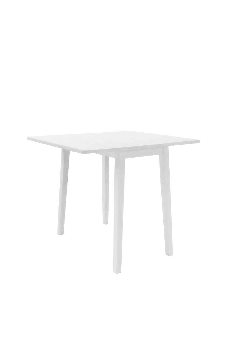 Home Solid Wood Extending Dining Table & 2 White Chairs | Modern Kitchen Set