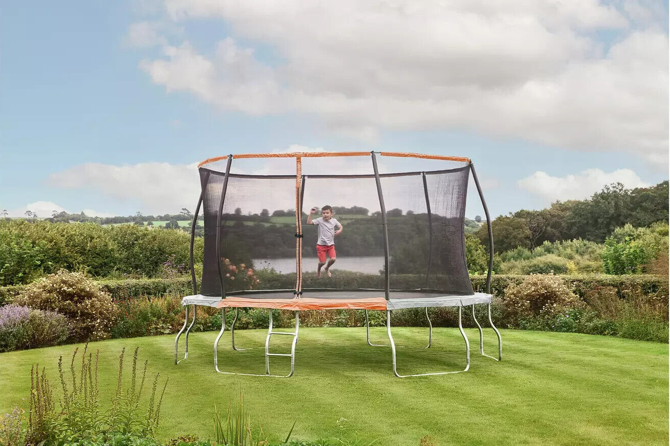 Sportspower 14ft Outdoor Kids Trampoline with Enclosure