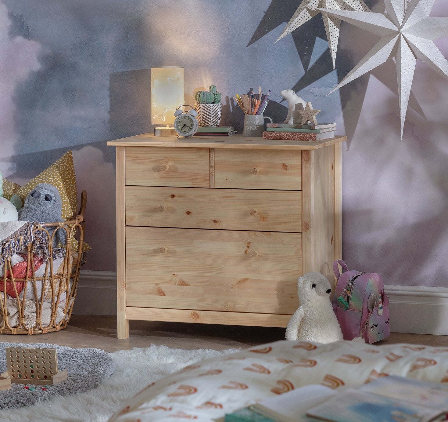 Scandinavia Kids 4 Drawer Chest - Pine ( B Grade 52091 )