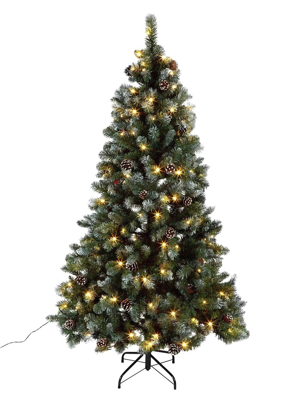 6ft Pre lit Blue Oscar With Pine Cone Christmas Tree