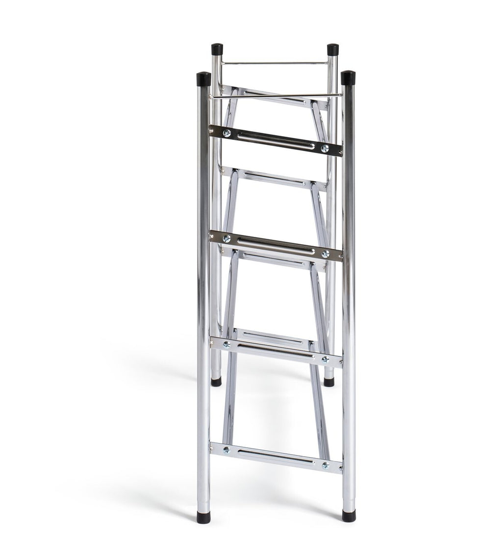Home 4 Shelf Ext Shoe Storage Rack - Chrome Plated | Organizer Hallway Closet