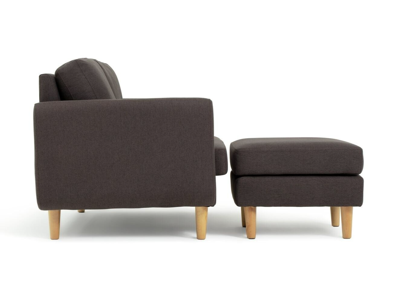 Habitat Remi Fabric 2 Seater Chaise Sofa in a box - Charcoal